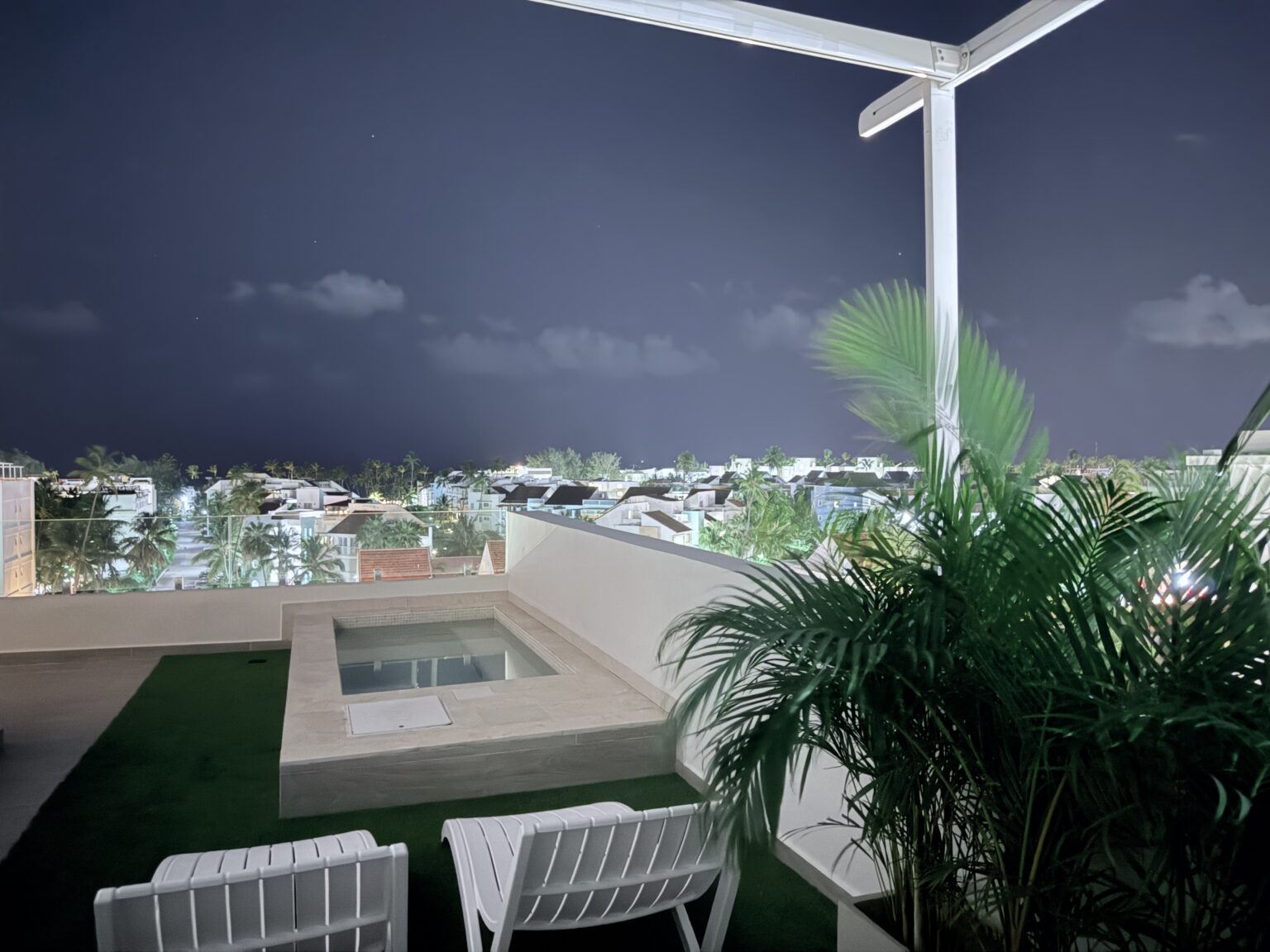 AlaNiqueStay rooftop terrace with panoramic Caribbean views in Punta Cana
